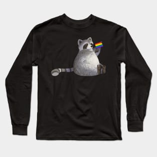 Gay Pride Raccoon Long Sleeve T-Shirt